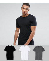 schwarzes T-Shirt mit einem Rundhalsausschnitt von ASOS DESIGN