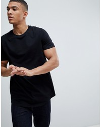 schwarzes T-Shirt mit einem Rundhalsausschnitt von ASOS DESIGN