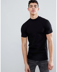 schwarzes T-Shirt mit einem Rundhalsausschnitt von ASOS DESIGN