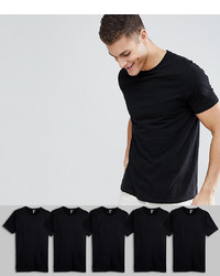 schwarzes T-Shirt mit einem Rundhalsausschnitt von ASOS DESIGN