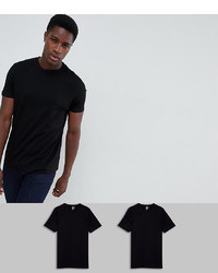 schwarzes T-Shirt mit einem Rundhalsausschnitt von ASOS DESIGN