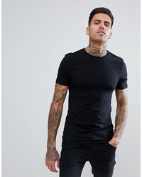 schwarzes T-Shirt mit einem Rundhalsausschnitt von ASOS DESIGN