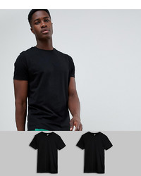 schwarzes T-Shirt mit einem Rundhalsausschnitt von ASOS DESIGN