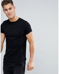 schwarzes T-Shirt mit einem Rundhalsausschnitt von ASOS DESIGN