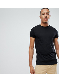 schwarzes T-Shirt mit einem Rundhalsausschnitt von ASOS DESIGN