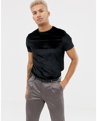 schwarzes T-Shirt mit einem Rundhalsausschnitt von ASOS DESIGN