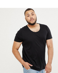 schwarzes T-Shirt mit einem Rundhalsausschnitt von ASOS DESIGN