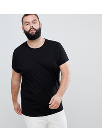 schwarzes T-Shirt mit einem Rundhalsausschnitt von ASOS DESIGN