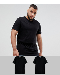 schwarzes T-Shirt mit einem Rundhalsausschnitt von ASOS DESIGN