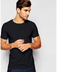 schwarzes T-Shirt mit einem Rundhalsausschnitt von Asos