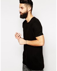 schwarzes T-Shirt mit einem Rundhalsausschnitt von Asos