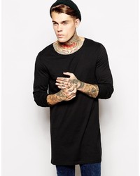 schwarzes T-Shirt mit einem Rundhalsausschnitt von Asos