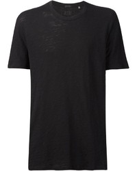schwarzes T-Shirt mit einem Rundhalsausschnitt von ATM Anthony Thomas Melillo