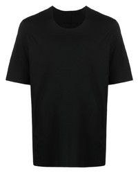 schwarzes T-Shirt mit einem Rundhalsausschnitt von Attachment