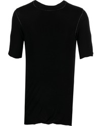 schwarzes T-Shirt mit einem Rundhalsausschnitt von Atu Body Couture