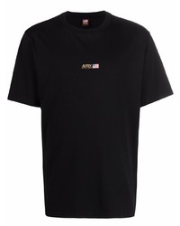schwarzes T-Shirt mit einem Rundhalsausschnitt von AUTRY