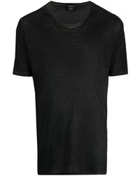 schwarzes T-Shirt mit einem Rundhalsausschnitt von Avant Toi
