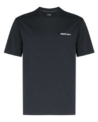 schwarzes T-Shirt mit einem Rundhalsausschnitt von Axel Arigato