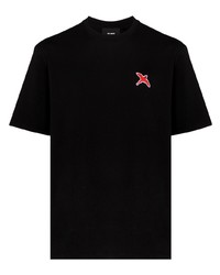 schwarzes T-Shirt mit einem Rundhalsausschnitt von Axel Arigato