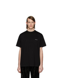 schwarzes T-Shirt mit einem Rundhalsausschnitt von Balenciaga