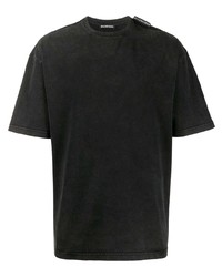 schwarzes T-Shirt mit einem Rundhalsausschnitt von Balenciaga