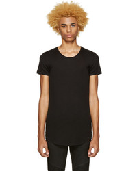 schwarzes T-Shirt mit einem Rundhalsausschnitt von Balmain