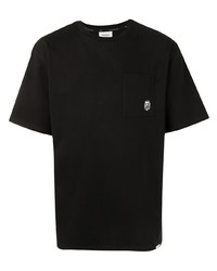 schwarzes T-Shirt mit einem Rundhalsausschnitt von BAPE BLACK *A BATHING APE®