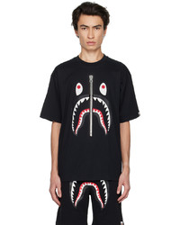 schwarzes T-Shirt mit einem Rundhalsausschnitt von BAPE