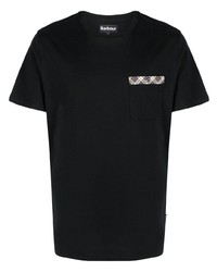 schwarzes T-Shirt mit einem Rundhalsausschnitt von Barbour