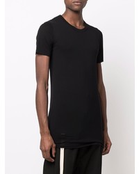 schwarzes T-Shirt mit einem Rundhalsausschnitt von Rick Owens