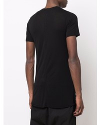 schwarzes T-Shirt mit einem Rundhalsausschnitt von Rick Owens