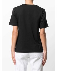 schwarzes T-Shirt mit einem Rundhalsausschnitt von Simone Rocha