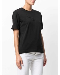 schwarzes T-Shirt mit einem Rundhalsausschnitt von Simone Rocha