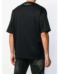 schwarzes T-Shirt mit einem Rundhalsausschnitt von Diesel