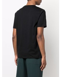 schwarzes T-Shirt mit einem Rundhalsausschnitt von Jil Sander