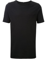 schwarzes T-Shirt mit einem Rundhalsausschnitt von Bassike