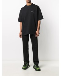 schwarzes T-Shirt mit einem Rundhalsausschnitt von Balenciaga