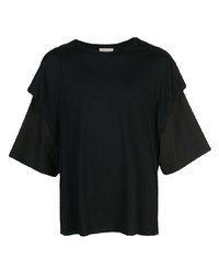 schwarzes T-Shirt mit einem Rundhalsausschnitt von Bed J.W. Ford