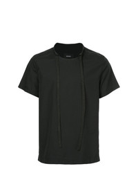 schwarzes T-Shirt mit einem Rundhalsausschnitt von Berthold
