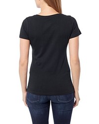 schwarzes T-Shirt mit einem Rundhalsausschnitt von Berydale