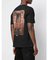 schwarzes T-Shirt mit einem Rundhalsausschnitt von Supreme