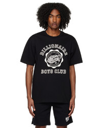 schwarzes T-Shirt mit einem Rundhalsausschnitt von Billionaire Boys Club