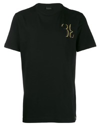 schwarzes T-Shirt mit einem Rundhalsausschnitt von Billionaire