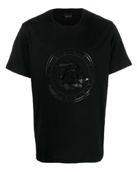 schwarzes T-Shirt mit einem Rundhalsausschnitt von Billionaire