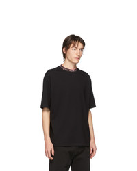 schwarzes T-Shirt mit einem Rundhalsausschnitt von Acne Studios