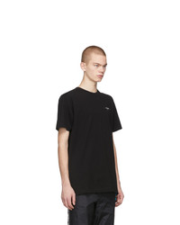 schwarzes T-Shirt mit einem Rundhalsausschnitt von Off-White