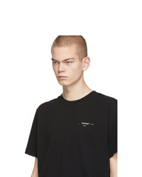 schwarzes T-Shirt mit einem Rundhalsausschnitt von Off-White