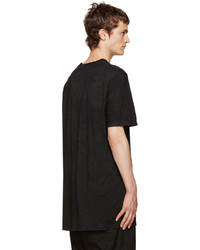 schwarzes T-Shirt mit einem Rundhalsausschnitt von 11 By Boris Bidjan Saberi