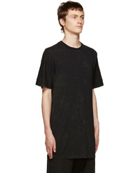 schwarzes T-Shirt mit einem Rundhalsausschnitt von 11 By Boris Bidjan Saberi