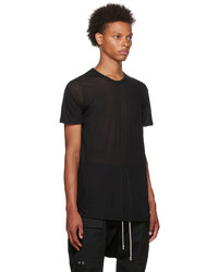 schwarzes T-Shirt mit einem Rundhalsausschnitt von Rick Owens